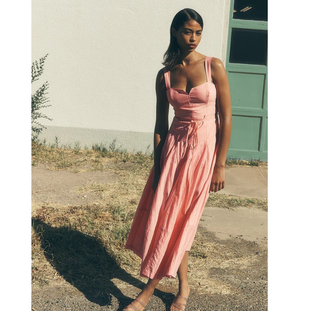 NEW Cinq à Sept Jerome Sweetheart-Neck Midi Dress Size 4